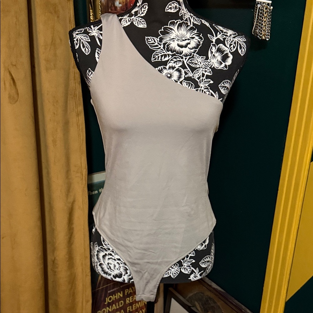 H&M Asymmetrical Cream Bodysuit